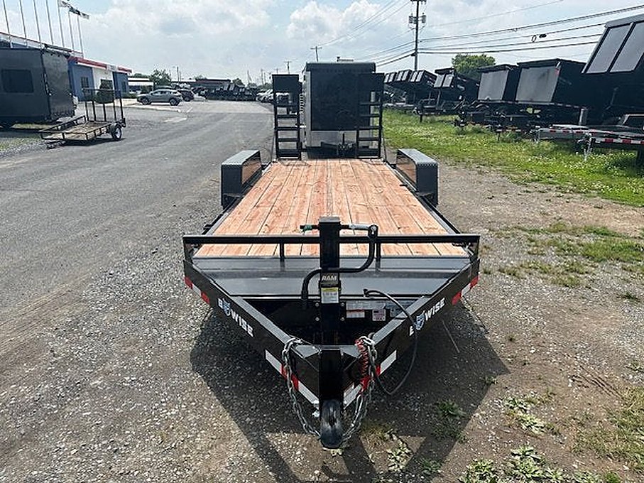 2024 BWise 7 x 18 Equipment Trailer – Heavy Duty Ladder Ramps