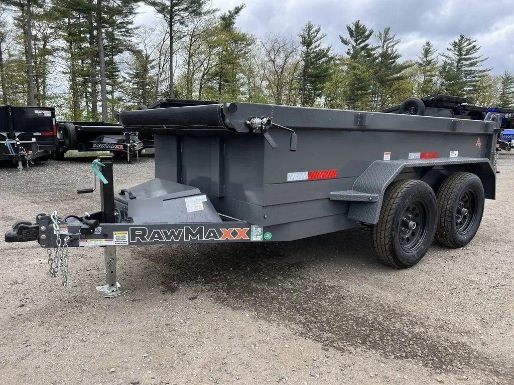 2024 RawMaxx 5X10 7K Powder Coated Dump Trailer w/Tarp Kit – Used