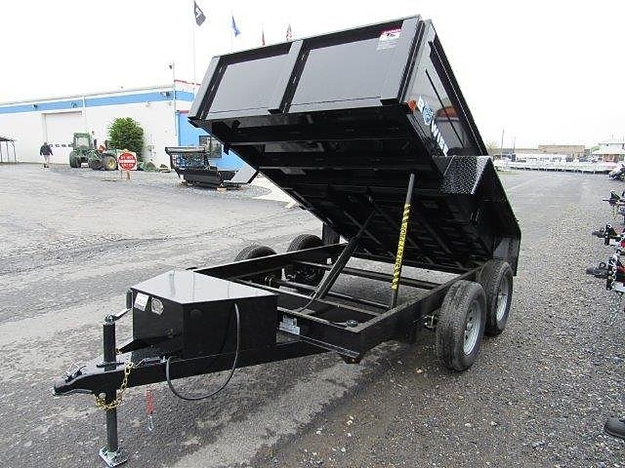 BWise 6 x 10 Low Profile Dump Trailer – Combo Gate &amp; Ladder Ramps