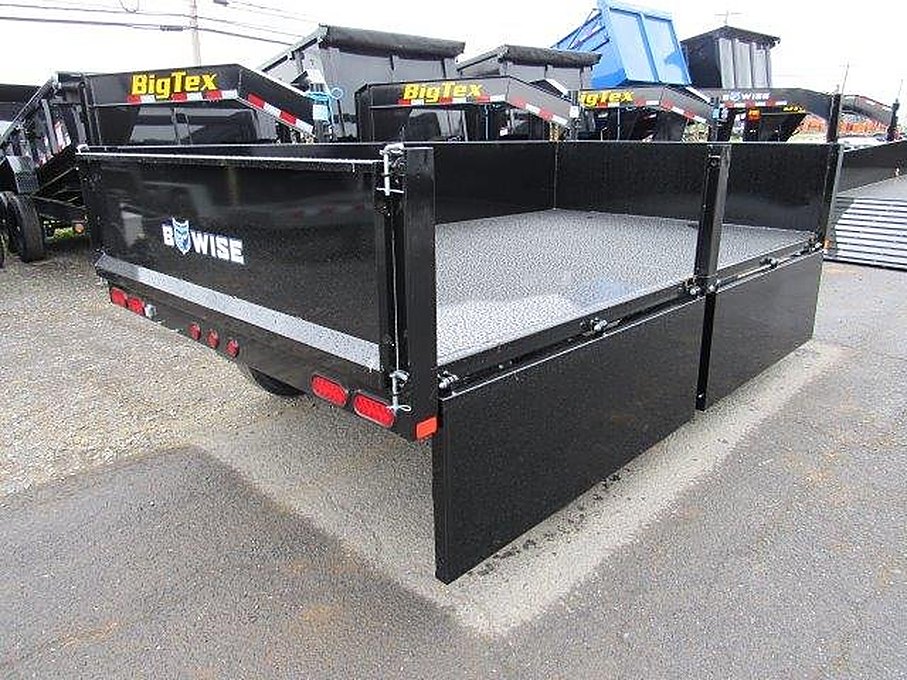 BWise 7 x 12 Deckover Dump Trailer – Fold Down Sides